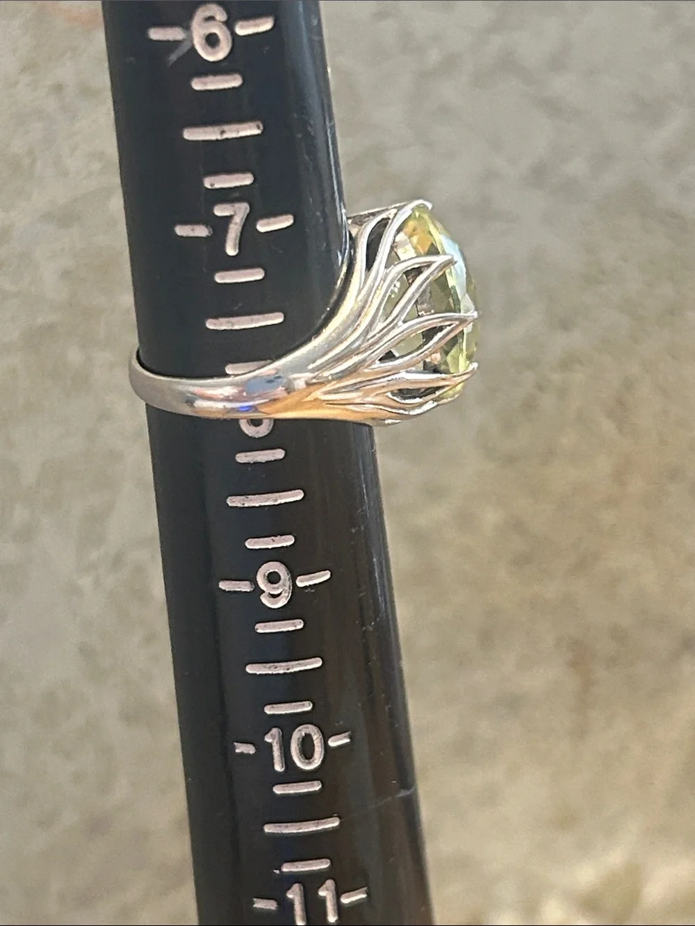 Sterling Silver Lemon Quartz Statement Ring